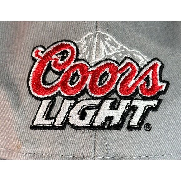 Coors Light Hat Cap Strapback Gray Red Embroidered Adjustable Never Worn NWOT - Picture 7 of 9